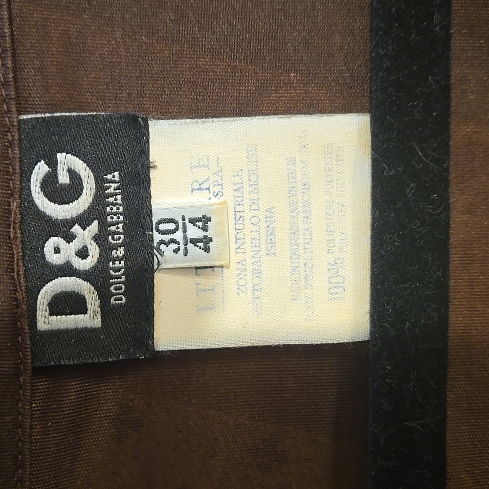 Authentic Vintage Dolce & Gabbana Sheer and Shiny Dark Brown Button Down Shirt - Picture 6 of 9